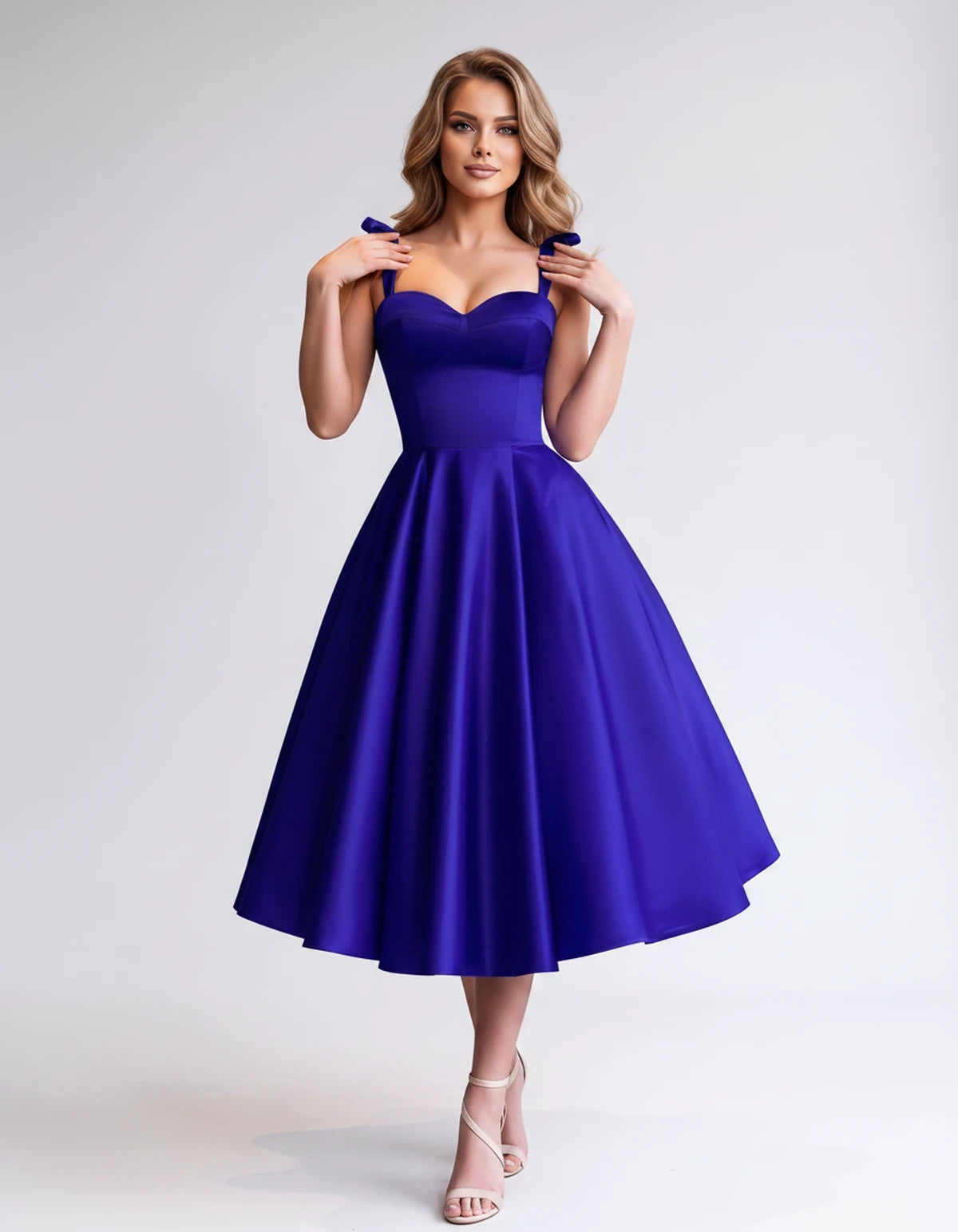 Isabeau Midi Dresses — Blue | SKU: RB-d56593-blue-2,RB-d56593-blue-4,RB-d56593-blue-6,RB-d56593-blue-8,RB-d56593-blue-10,RB-d56593-blue-12,RB-d56593-blue-14,RB-d56593-blue-14W,RB-d56593-blue-16,RB-d56593-blue-16W,RB-d56593-blue-18W,RB-d56593-blue-20W