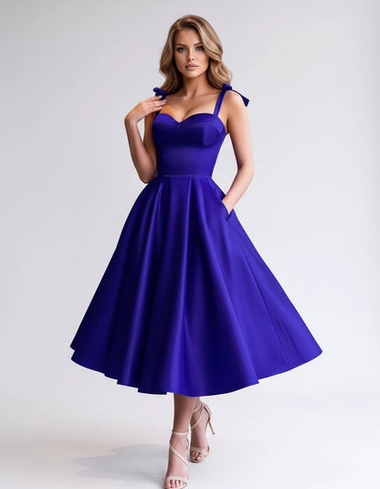 Isabeau Midi Dresses — Blue | SKU: RB-d56593-blue-2,RB-d56593-blue-4,RB-d56593-blue-6,RB-d56593-blue-8,RB-d56593-blue-10,RB-d56593-blue-12,RB-d56593-blue-14,RB-d56593-blue-14W,RB-d56593-blue-16,RB-d56593-blue-16W,RB-d56593-blue-18W,RB-d56593-blue-20W