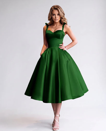 Isabeau Midi Dresses — Green
