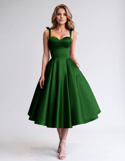 Isabeau Midi Dresses — Green | SKU: RB-d56593-green-2,RB-d56593-green-4,RB-d56593-green-6,RB-d56593-green-8,RB-d56593-green-10,RB-d56593-green-12,RB-d56593-green-14,RB-d56593-green-14W,RB-d56593-green-16,RB-d56593-green-16W,RB-d56593-green-18W,RB-d56593-green-20W