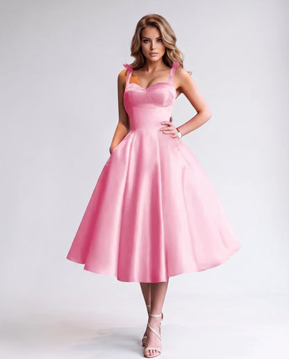 Isabeau Midi Dresses — Pink