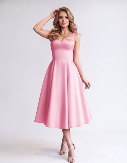 Isabeau Midi Dresses — Pink | SKU: RB-d56593-pink-2,RB-d56593-pink-4,RB-d56593-pink-6,RB-d56593-pink-8,RB-d56593-pink-10,RB-d56593-pink-12,RB-d56593-pink-14,RB-d56593-pink-14W,RB-d56593-pink-16,RB-d56593-pink-16W,RB-d56593-pink-18W,RB-d56593-pink-20W