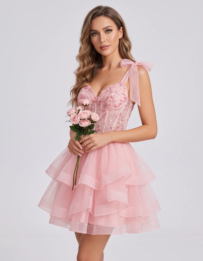 Isaline Mini Dresses — Pink | SKU: RB-25eaeb-pink-2,RB-25eaeb-pink-4,RB-25eaeb-pink-6,RB-25eaeb-pink-8,RB-25eaeb-pink-10,RB-25eaeb-pink-12,RB-25eaeb-pink-14,RB-25eaeb-pink-16,RB-25eaeb-pink-16W,RB-25eaeb-pink-18W,RB-25eaeb-pink-20W,RB-25eaeb-pink-22W