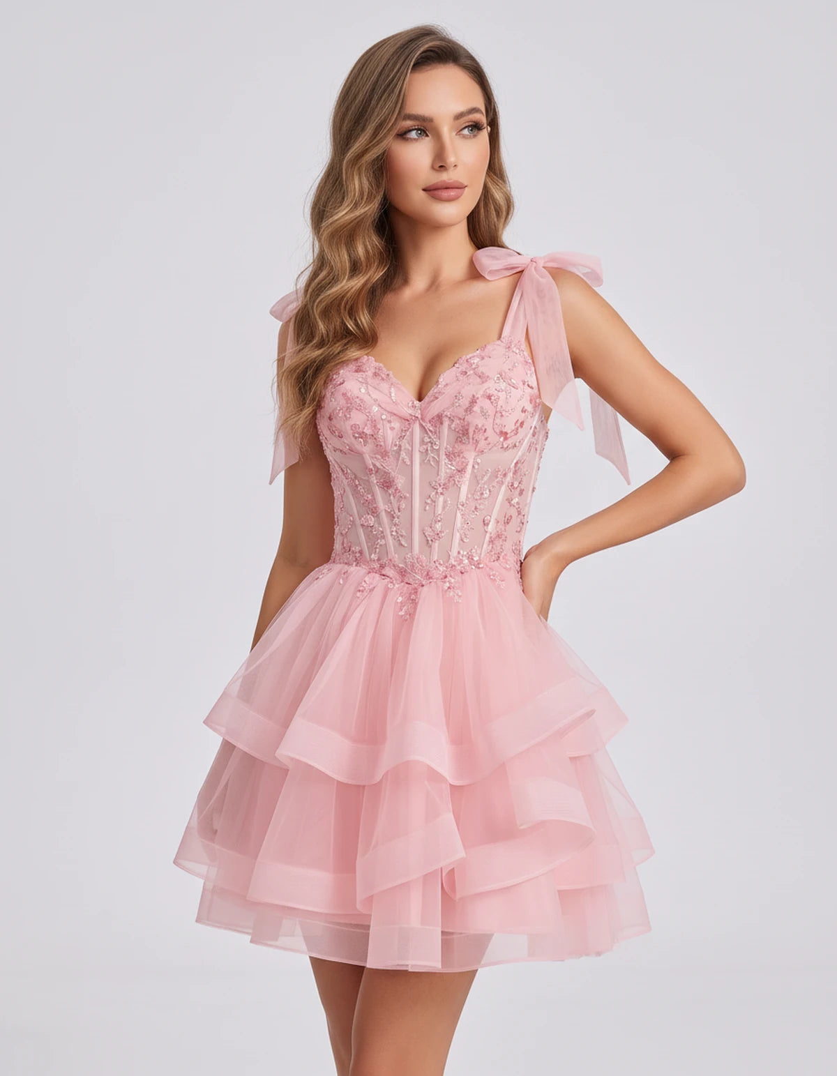 Isaline Mini Dresses — Pink | SKU: RB-25eaeb-pink-2,RB-25eaeb-pink-4,RB-25eaeb-pink-6,RB-25eaeb-pink-8,RB-25eaeb-pink-10,RB-25eaeb-pink-12,RB-25eaeb-pink-14,RB-25eaeb-pink-16,RB-25eaeb-pink-16W,RB-25eaeb-pink-18W,RB-25eaeb-pink-20W,RB-25eaeb-pink-22W