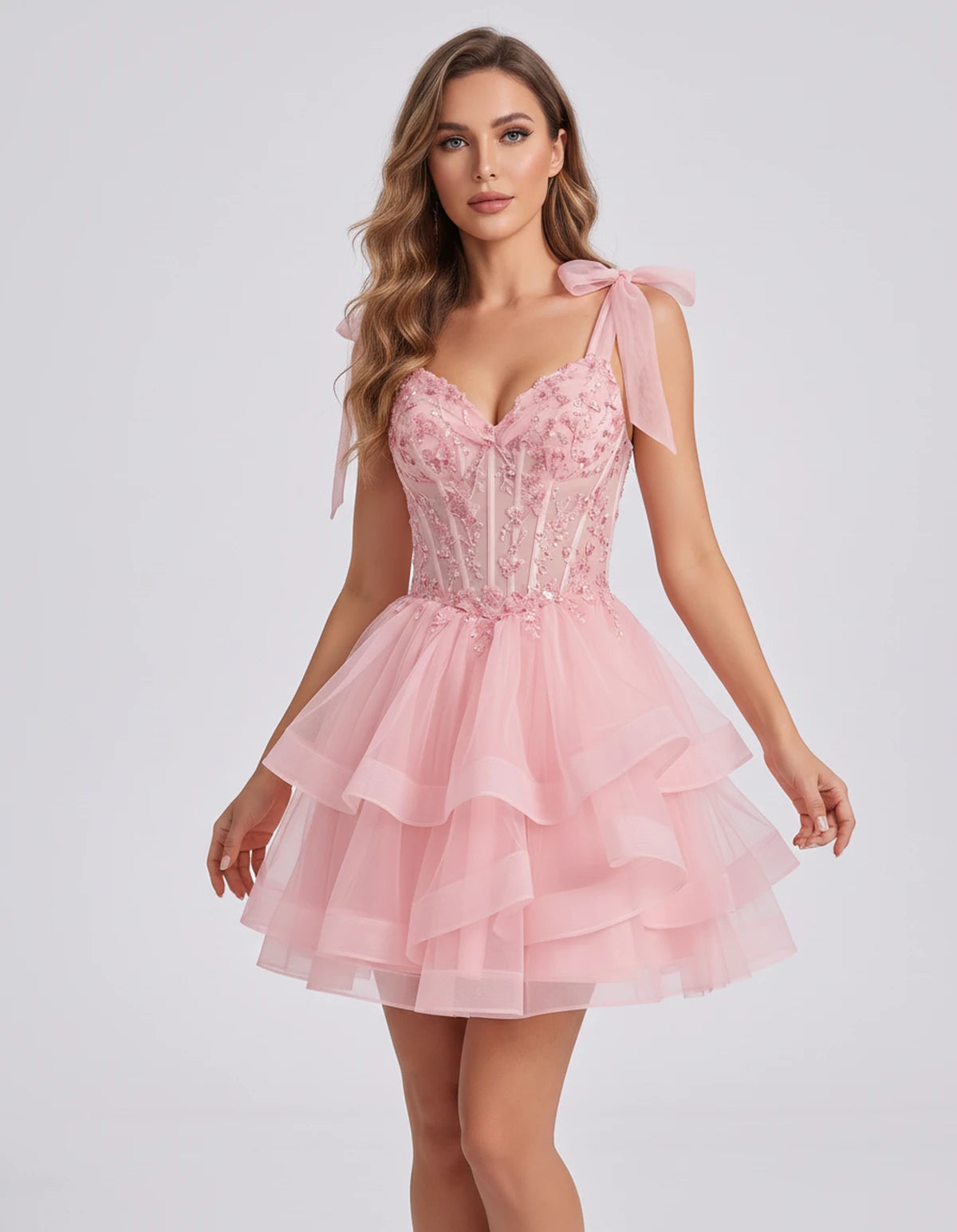 Isaline Mini Dresses — Pink | SKU: RB-25eaeb-pink-2,RB-25eaeb-pink-4,RB-25eaeb-pink-6,RB-25eaeb-pink-8,RB-25eaeb-pink-10,RB-25eaeb-pink-12,RB-25eaeb-pink-14,RB-25eaeb-pink-16,RB-25eaeb-pink-16W,RB-25eaeb-pink-18W,RB-25eaeb-pink-20W,RB-25eaeb-pink-22W