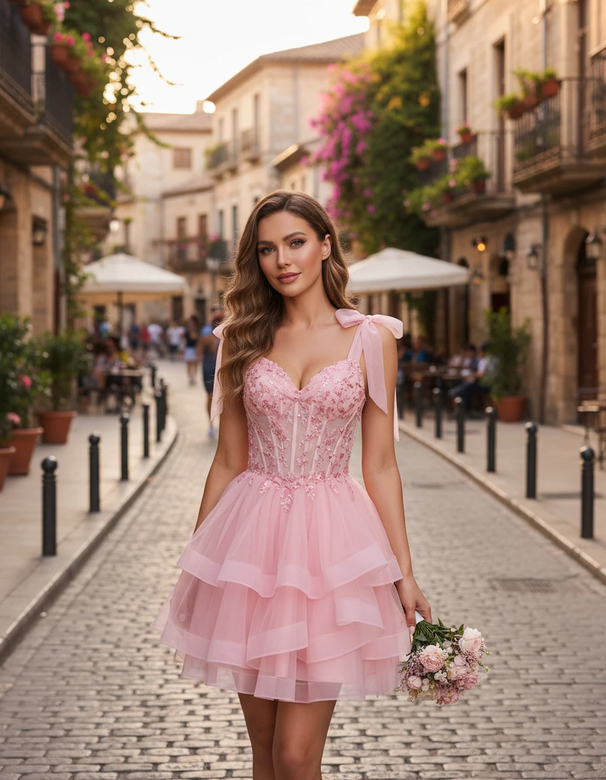 Isaline Mini Dresses — Pink | SKU: RB-25eaeb-pink-2,RB-25eaeb-pink-4,RB-25eaeb-pink-6,RB-25eaeb-pink-8,RB-25eaeb-pink-10,RB-25eaeb-pink-12,RB-25eaeb-pink-14,RB-25eaeb-pink-16,RB-25eaeb-pink-16W,RB-25eaeb-pink-18W,RB-25eaeb-pink-20W,RB-25eaeb-pink-22W