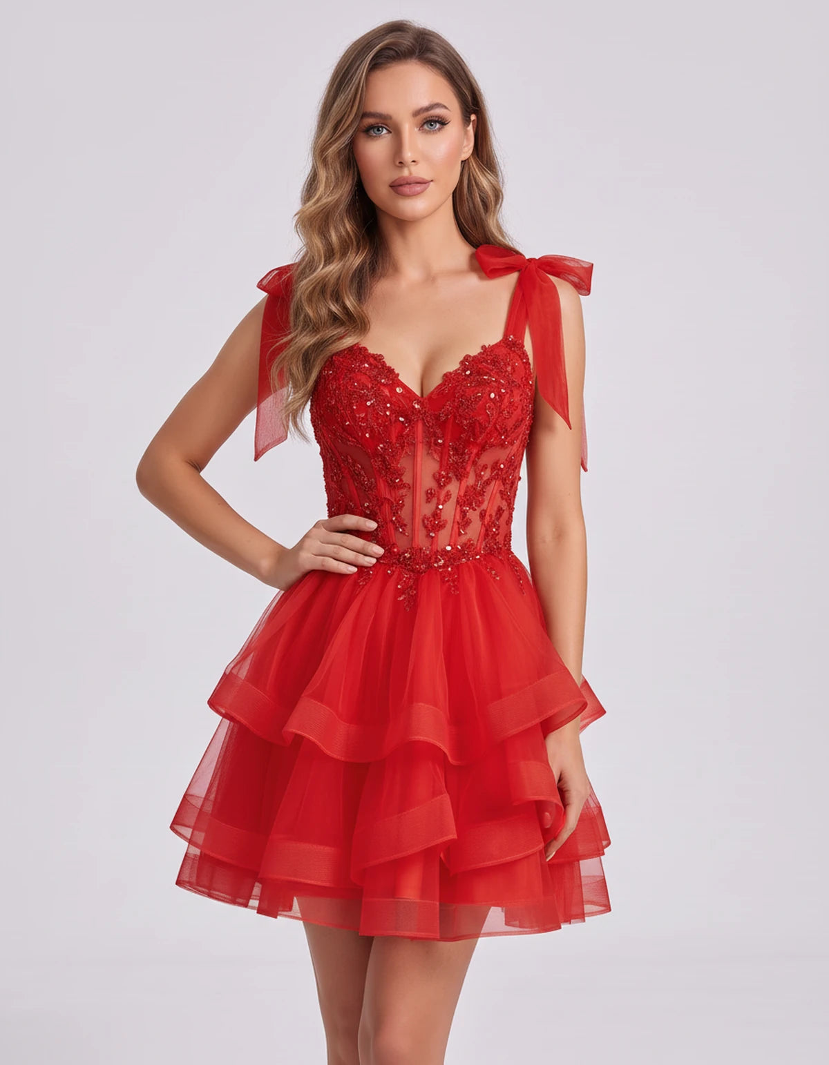 Isaline Mini Dresses — Red | SKU: RB-25eaeb-red-2,RB-25eaeb-red-4,RB-25eaeb-red-6,RB-25eaeb-red-8,RB-25eaeb-red-10,RB-25eaeb-red-12,RB-25eaeb-red-14,RB-25eaeb-red-16,RB-25eaeb-red-16W,RB-25eaeb-red-18W,RB-25eaeb-red-20W,RB-25eaeb-red-22W