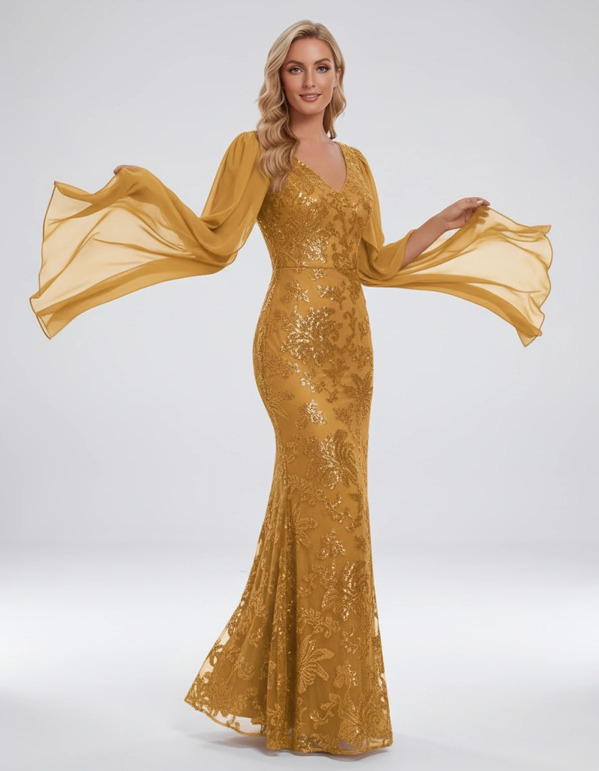 Islande Maxi Dresses — Gold | SKU: RB-8845ac-gold-2,RB-8845ac-gold-4,RB-8845ac-gold-6,RB-8845ac-gold-8,RB-8845ac-gold-10,RB-8845ac-gold-12,RB-8845ac-gold-14,RB-8845ac-gold-16,RB-8845ac-gold-16W,RB-8845ac-gold-18W,RB-8845ac-gold-20W,RB-8845ac-gold-22W