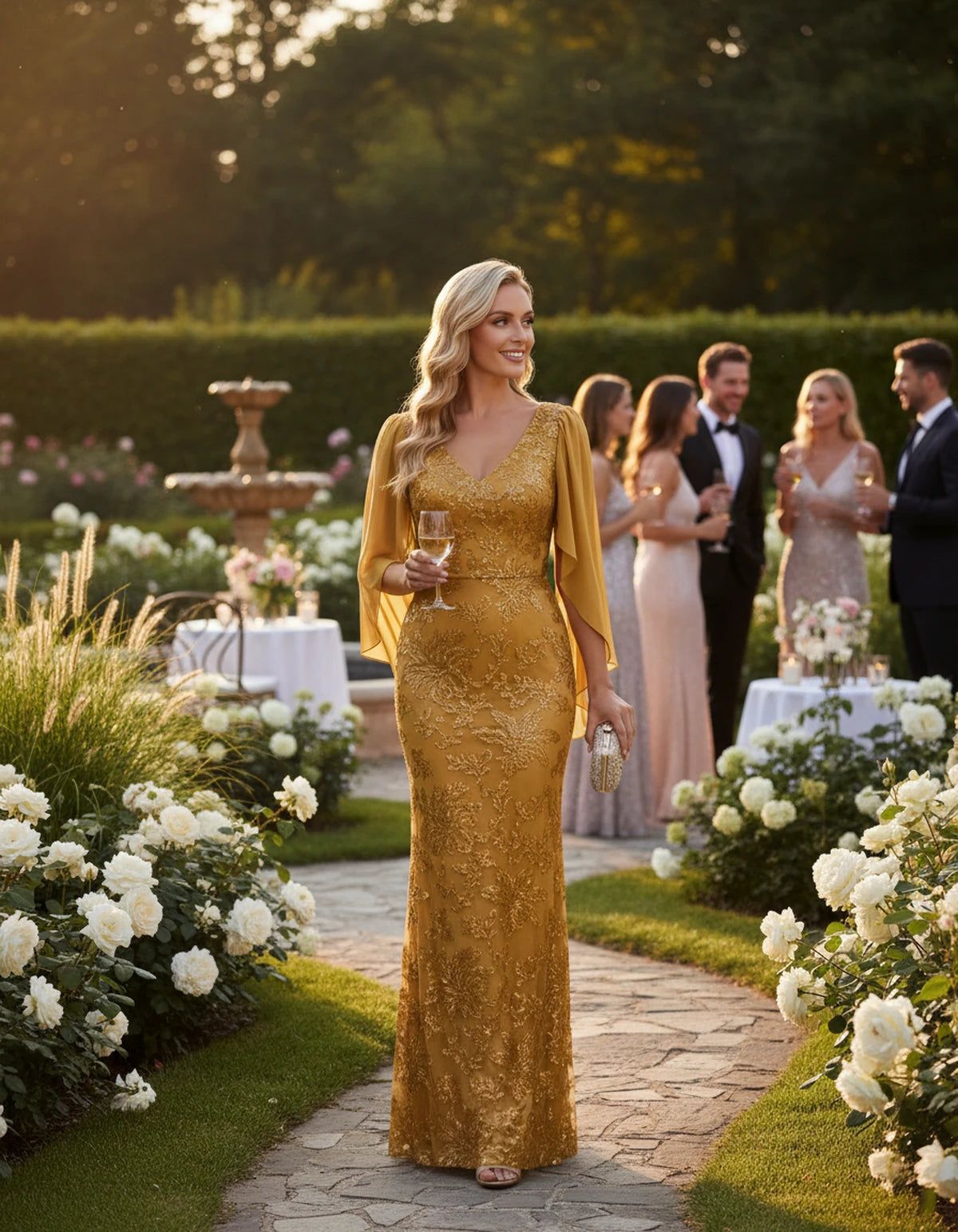 Islande Maxi Dresses — Gold | SKU: RB-8845ac-gold-2,RB-8845ac-gold-4,RB-8845ac-gold-6,RB-8845ac-gold-8,RB-8845ac-gold-10,RB-8845ac-gold-12,RB-8845ac-gold-14,RB-8845ac-gold-16,RB-8845ac-gold-16W,RB-8845ac-gold-18W,RB-8845ac-gold-20W,RB-8845ac-gold-22W