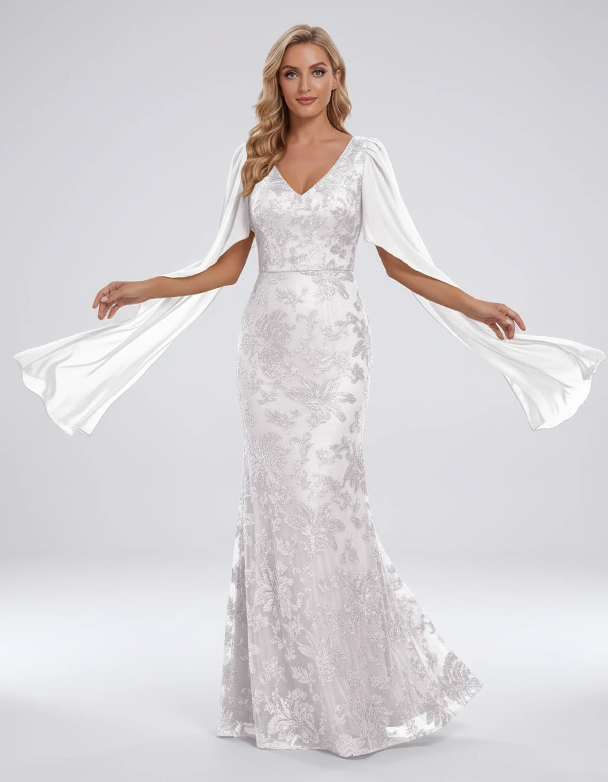 Islande Maxi Dresses — Ivory | SKU: RB-8845ac-ivory-2,RB-8845ac-ivory-4,RB-8845ac-ivory-6,RB-8845ac-ivory-8,RB-8845ac-ivory-10,RB-8845ac-ivory-12,RB-8845ac-ivory-14,RB-8845ac-ivory-16,RB-8845ac-ivory-16W,RB-8845ac-ivory-18W,RB-8845ac-ivory-20W,RB-8845ac-ivory-22W