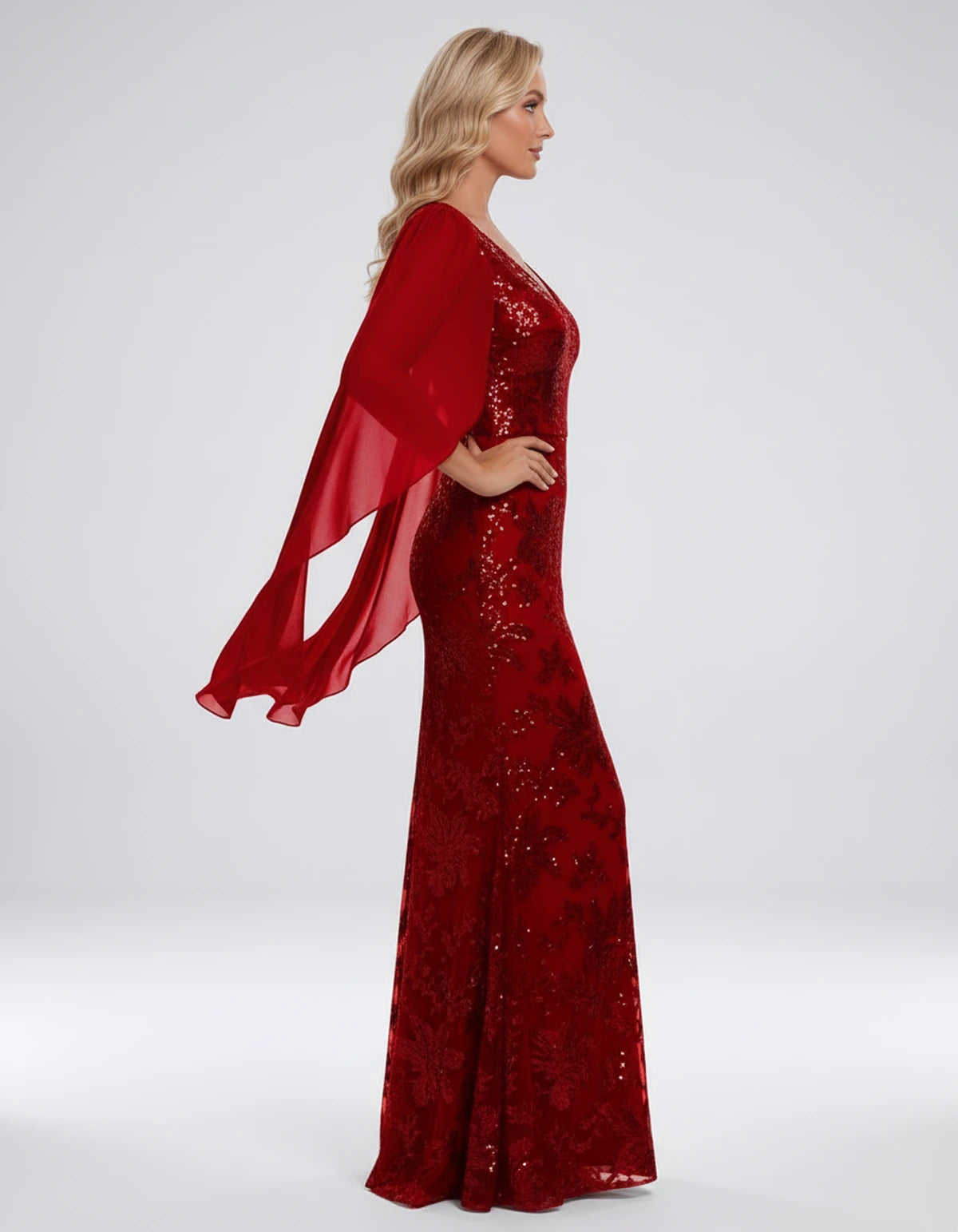 Islande Maxi Dresses — Red | SKU: RB-8845ac-red-2,RB-8845ac-red-4,RB-8845ac-red-6,RB-8845ac-red-8,RB-8845ac-red-10,RB-8845ac-red-12,RB-8845ac-red-14,RB-8845ac-red-16,RB-8845ac-red-16W,RB-8845ac-red-18W,RB-8845ac-red-20W,RB-8845ac-red-22W