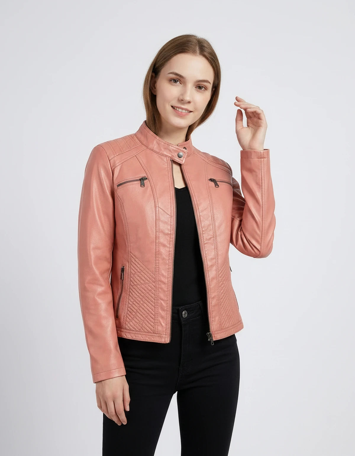 Isodora Jackets — Pink | SKU: RB-5134db-pink-XS,RB-5134db-pink-S,RB-5134db-pink-M,RB-5134db-pink-L,RB-5134db-pink-XL,RB-5134db-pink-2XL