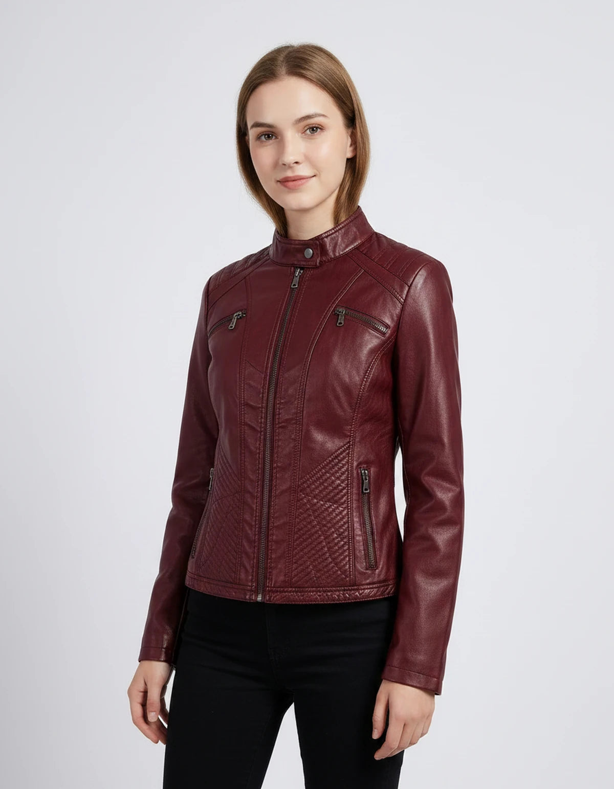 Isodora Jackets — Red wine | SKU: RB-5134db-redwine-XS,RB-5134db-redwine-S,RB-5134db-redwine-M,RB-5134db-redwine-L,RB-5134db-redwine-XL,RB-5134db-redwine-2XL