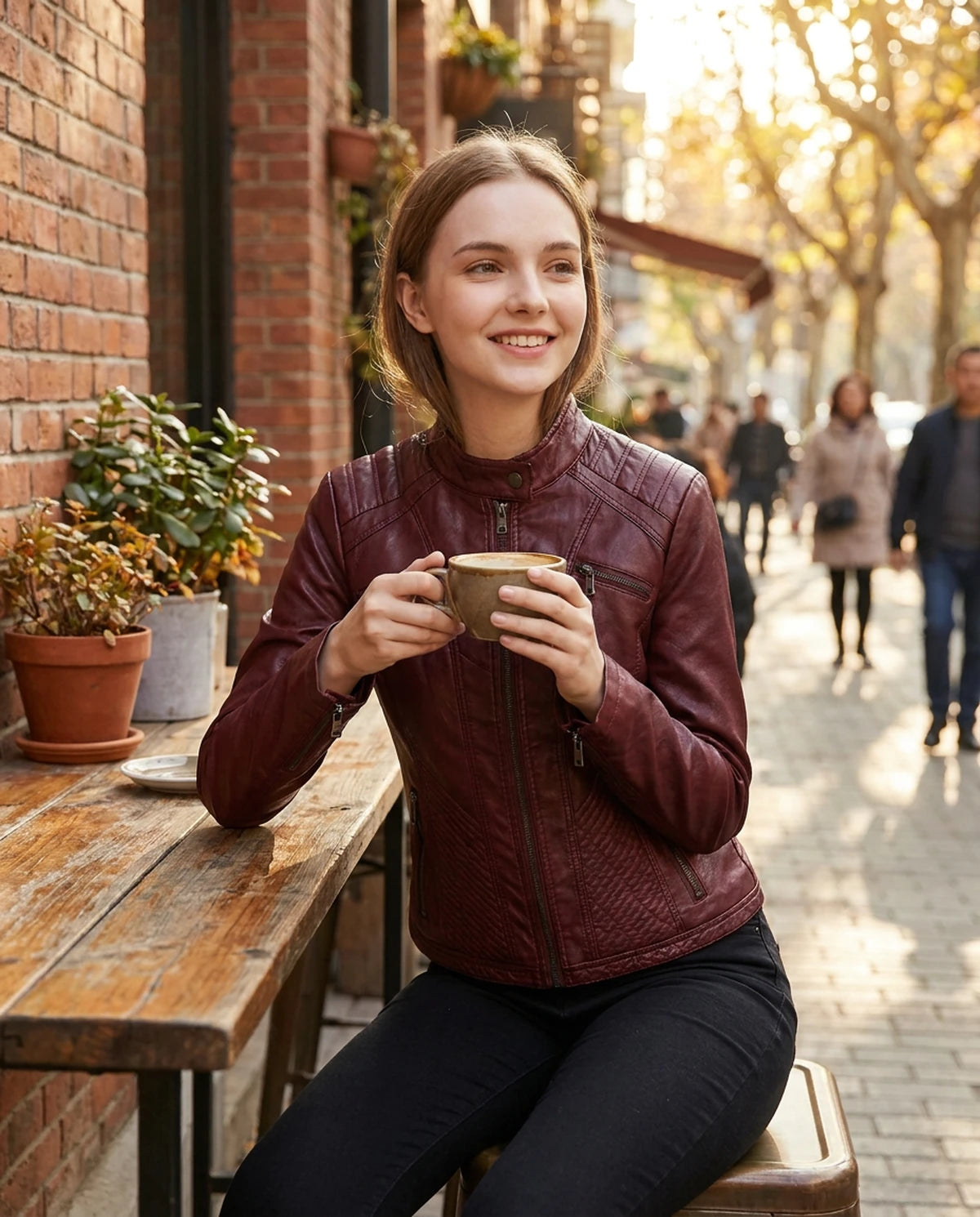 Isodora Jackets — Red wine | SKU: RB-5134db-redwine-XS,RB-5134db-redwine-S,RB-5134db-redwine-M,RB-5134db-redwine-L,RB-5134db-redwine-XL,RB-5134db-redwine-2XL
