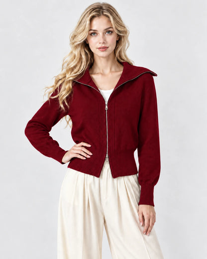 Jacintha Cardigans — Burgundy