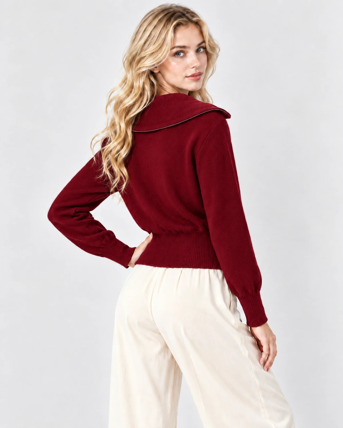 Jacintha Cardigans — Burgundy | SKU: RB-c48f64-burgundy-ONE SIZE