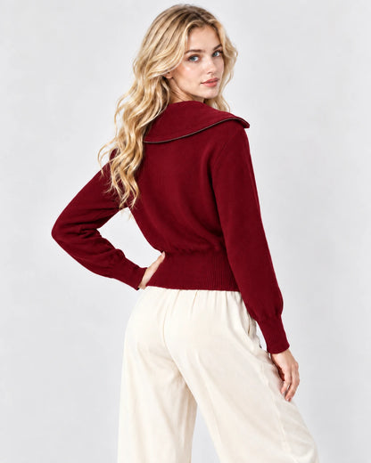 Jacintha Cardigans — Burgundy | SKU: RB-c48f64-burgundy-ONE SIZE
