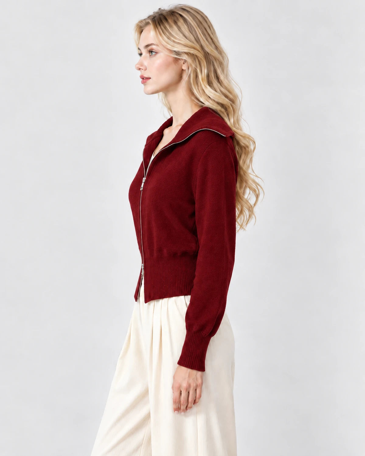 Jacintha Cardigans — Burgundy | SKU: RB-c48f64-burgundy-ONE SIZE