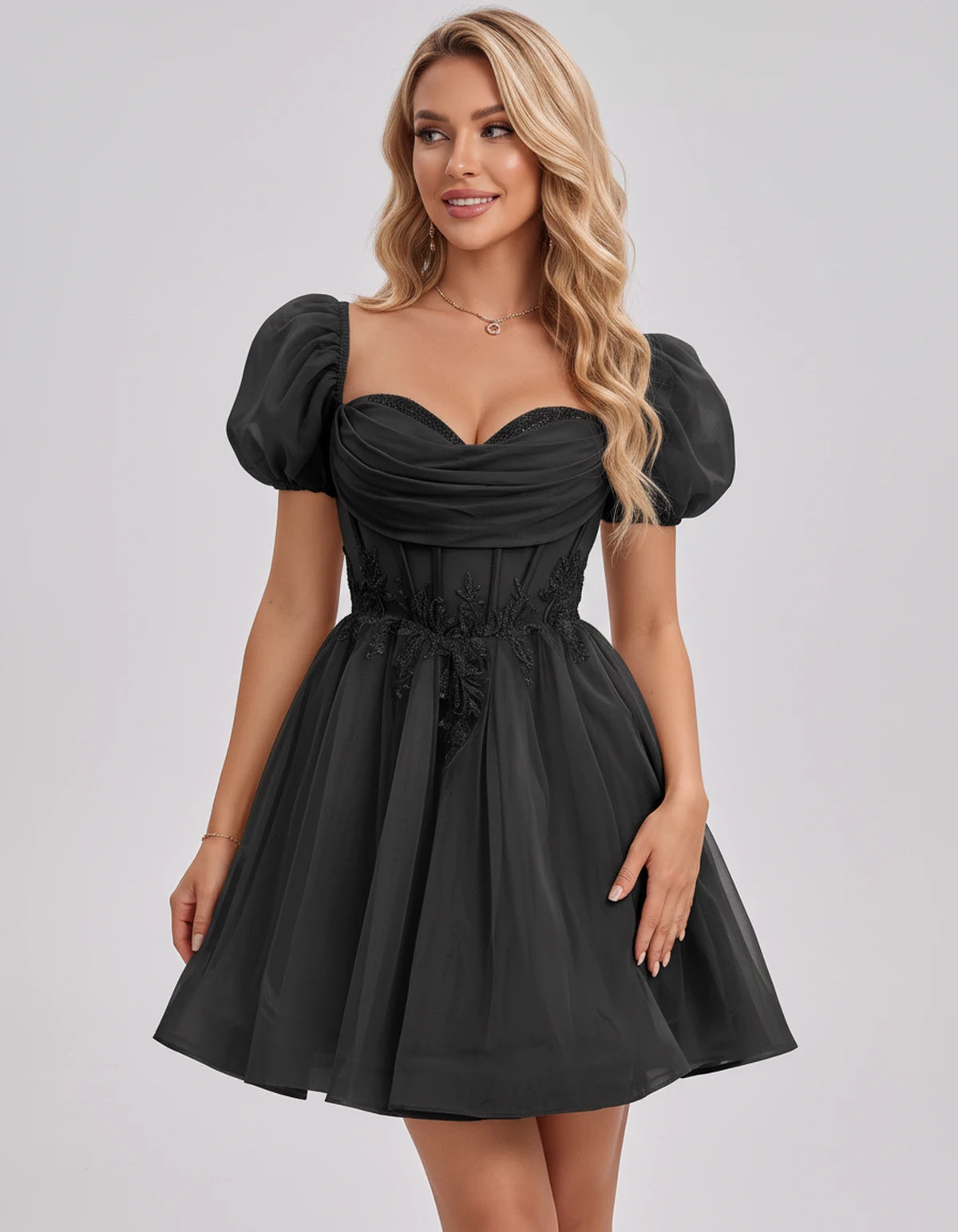 Jasminne Mini Dresses — Black | SKU: RB-1b3eb1-black-2,RB-1b3eb1-black-4,RB-1b3eb1-black-6,RB-1b3eb1-black-8,RB-1b3eb1-black-10,RB-1b3eb1-black-12,RB-1b3eb1-black-14,RB-1b3eb1-black-16,RB-1b3eb1-black-16W,RB-1b3eb1-black-18W,RB-1b3eb1-black-20W,RB-1b3eb1-black-22W