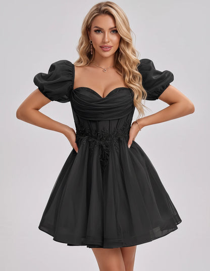 Jasminne Mini Dresses — Black | SKU: RB-1b3eb1-black-2,RB-1b3eb1-black-4,RB-1b3eb1-black-6,RB-1b3eb1-black-8,RB-1b3eb1-black-10,RB-1b3eb1-black-12,RB-1b3eb1-black-14,RB-1b3eb1-black-16,RB-1b3eb1-black-16W,RB-1b3eb1-black-18W,RB-1b3eb1-black-20W,RB-1b3eb1-black-22W