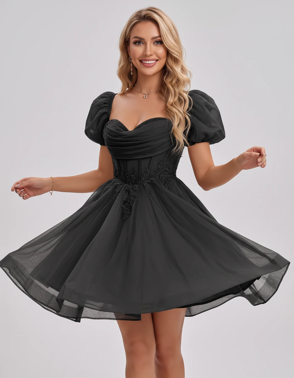 Jasminne Mini Dresses — Black | SKU: RB-1b3eb1-black-2,RB-1b3eb1-black-4,RB-1b3eb1-black-6,RB-1b3eb1-black-8,RB-1b3eb1-black-10,RB-1b3eb1-black-12,RB-1b3eb1-black-14,RB-1b3eb1-black-16,RB-1b3eb1-black-16W,RB-1b3eb1-black-18W,RB-1b3eb1-black-20W,RB-1b3eb1-black-22W