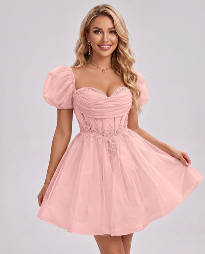 Jasminne Mini Dresses — Pink