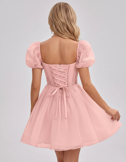 Jasminne Mini Dresses — Pink | SKU: RB-1b3eb1-pink-2,RB-1b3eb1-pink-4,RB-1b3eb1-pink-6,RB-1b3eb1-pink-8,RB-1b3eb1-pink-10,RB-1b3eb1-pink-12,RB-1b3eb1-pink-14,RB-1b3eb1-pink-16,RB-1b3eb1-pink-16W,RB-1b3eb1-pink-18W,RB-1b3eb1-pink-20W,RB-1b3eb1-pink-22W
