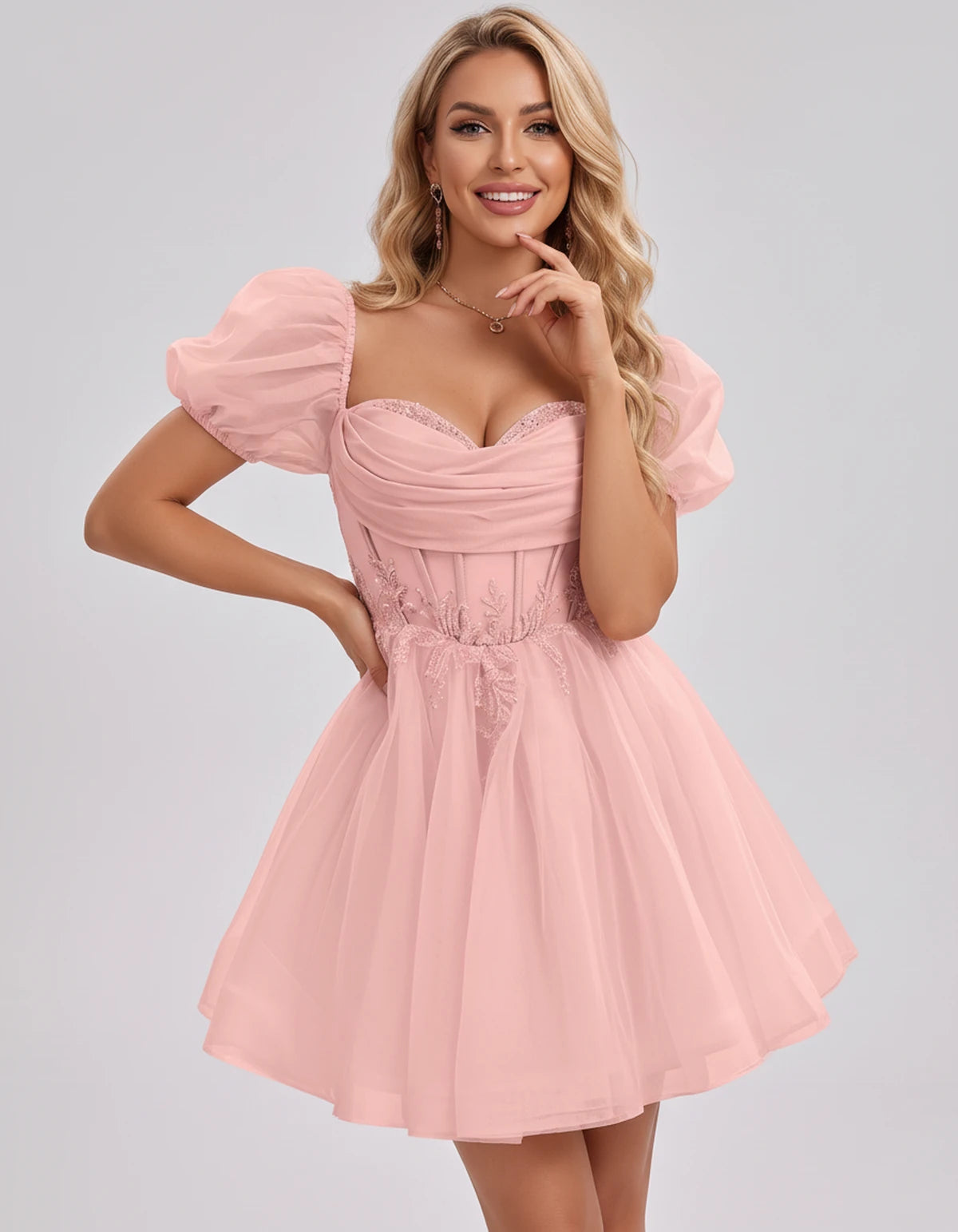Jasminne Mini Dresses — Pink | SKU: RB-1b3eb1-pink-2,RB-1b3eb1-pink-4,RB-1b3eb1-pink-6,RB-1b3eb1-pink-8,RB-1b3eb1-pink-10,RB-1b3eb1-pink-12,RB-1b3eb1-pink-14,RB-1b3eb1-pink-16,RB-1b3eb1-pink-16W,RB-1b3eb1-pink-18W,RB-1b3eb1-pink-20W,RB-1b3eb1-pink-22W