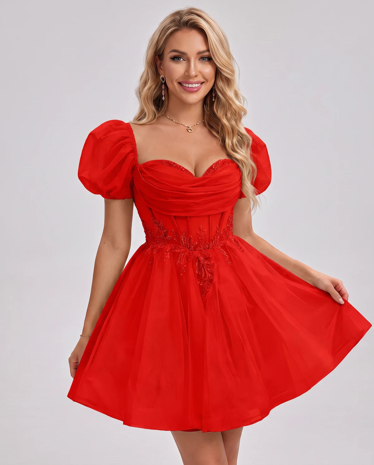 Jasminne Mini Dresses — Red