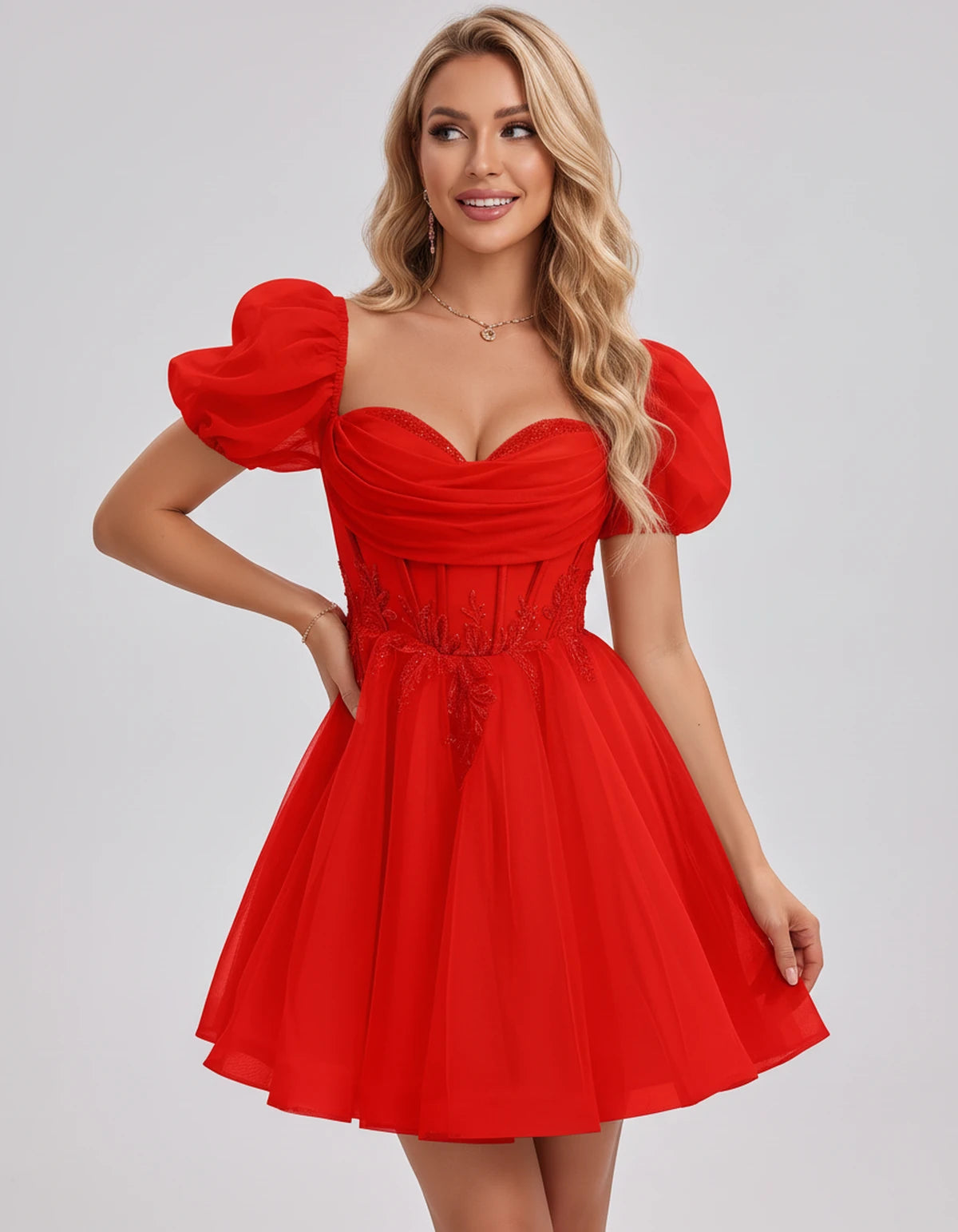 Jasminne Mini Dresses — Red | SKU: RB-1b3eb1-red-2,RB-1b3eb1-red-4,RB-1b3eb1-red-6,RB-1b3eb1-red-8,RB-1b3eb1-red-10,RB-1b3eb1-red-12,RB-1b3eb1-red-14,RB-1b3eb1-red-16,RB-1b3eb1-red-16W,RB-1b3eb1-red-18W,RB-1b3eb1-red-20W,RB-1b3eb1-red-22W