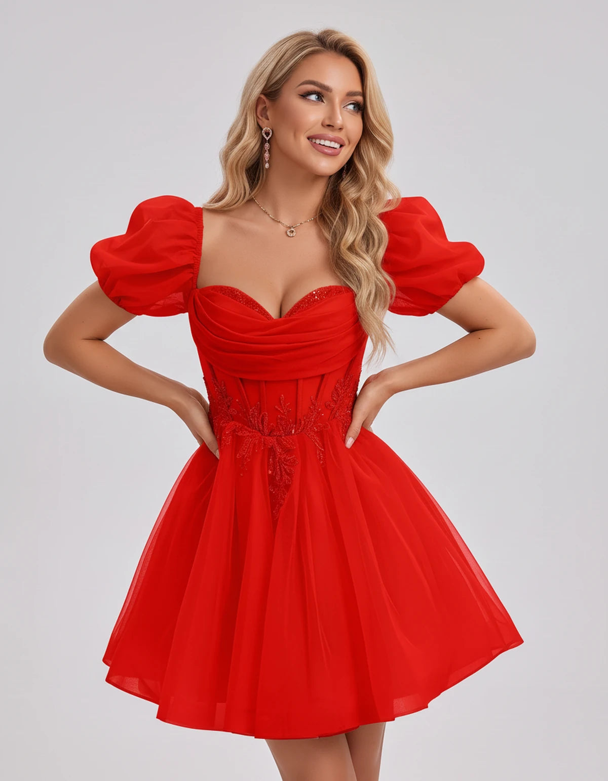 Jasminne Mini Dresses — Red | SKU: RB-1b3eb1-red-2,RB-1b3eb1-red-4,RB-1b3eb1-red-6,RB-1b3eb1-red-8,RB-1b3eb1-red-10,RB-1b3eb1-red-12,RB-1b3eb1-red-14,RB-1b3eb1-red-16,RB-1b3eb1-red-16W,RB-1b3eb1-red-18W,RB-1b3eb1-red-20W,RB-1b3eb1-red-22W
