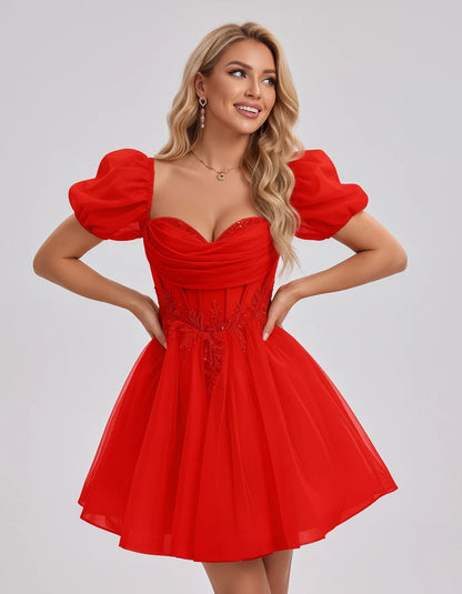 Jasminne Mini Dresses — Red | SKU: RB-1b3eb1-red-2,RB-1b3eb1-red-4,RB-1b3eb1-red-6,RB-1b3eb1-red-8,RB-1b3eb1-red-10,RB-1b3eb1-red-12,RB-1b3eb1-red-14,RB-1b3eb1-red-16,RB-1b3eb1-red-16W,RB-1b3eb1-red-18W,RB-1b3eb1-red-20W,RB-1b3eb1-red-22W