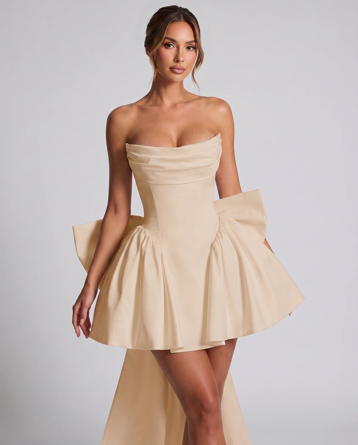 Javiera Mini Dresses — Champagne