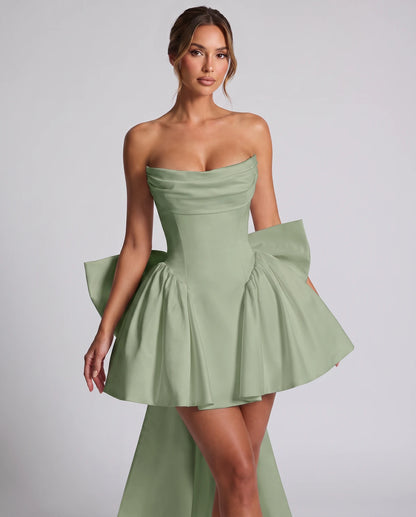 Javiera Mini Dresses — Dusty Sage