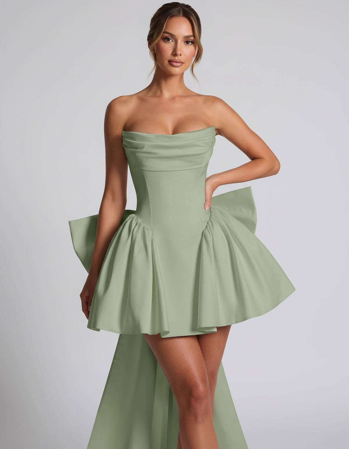 Javiera Mini Dresses — Dusty Sage | SKU: RB-e356d0-dustys97-2,RB-e356d0-dustys97-4,RB-e356d0-dustys97-6,RB-e356d0-dustys97-8,RB-e356d0-dustys97-10,RB-e356d0-dustys97-12,RB-e356d0-dustys97-14,RB-e356d0-dustys97-16,RB-e356d0-dustys97-16W,RB-e356d0-dustys97-18W,RB-e356d0-dustys97-20W,RB-e356d0-dustys97-24W