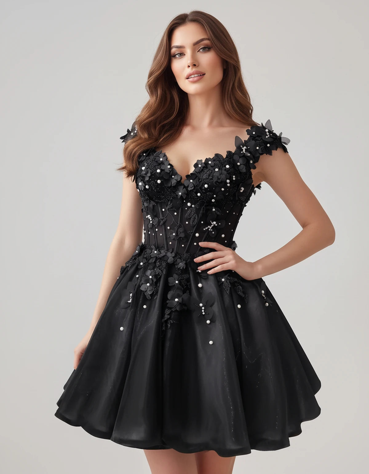 Juniperra Mini Dresses — Black | SKU: RB-9fda70-black-2,RB-9fda70-black-4,RB-9fda70-black-6,RB-9fda70-black-8,RB-9fda70-black-10,RB-9fda70-black-12,RB-9fda70-black-14,RB-9fda70-black-16,RB-9fda70-black-16W,RB-9fda70-black-18W,RB-9fda70-black-20W,RB-9fda70-black-22W