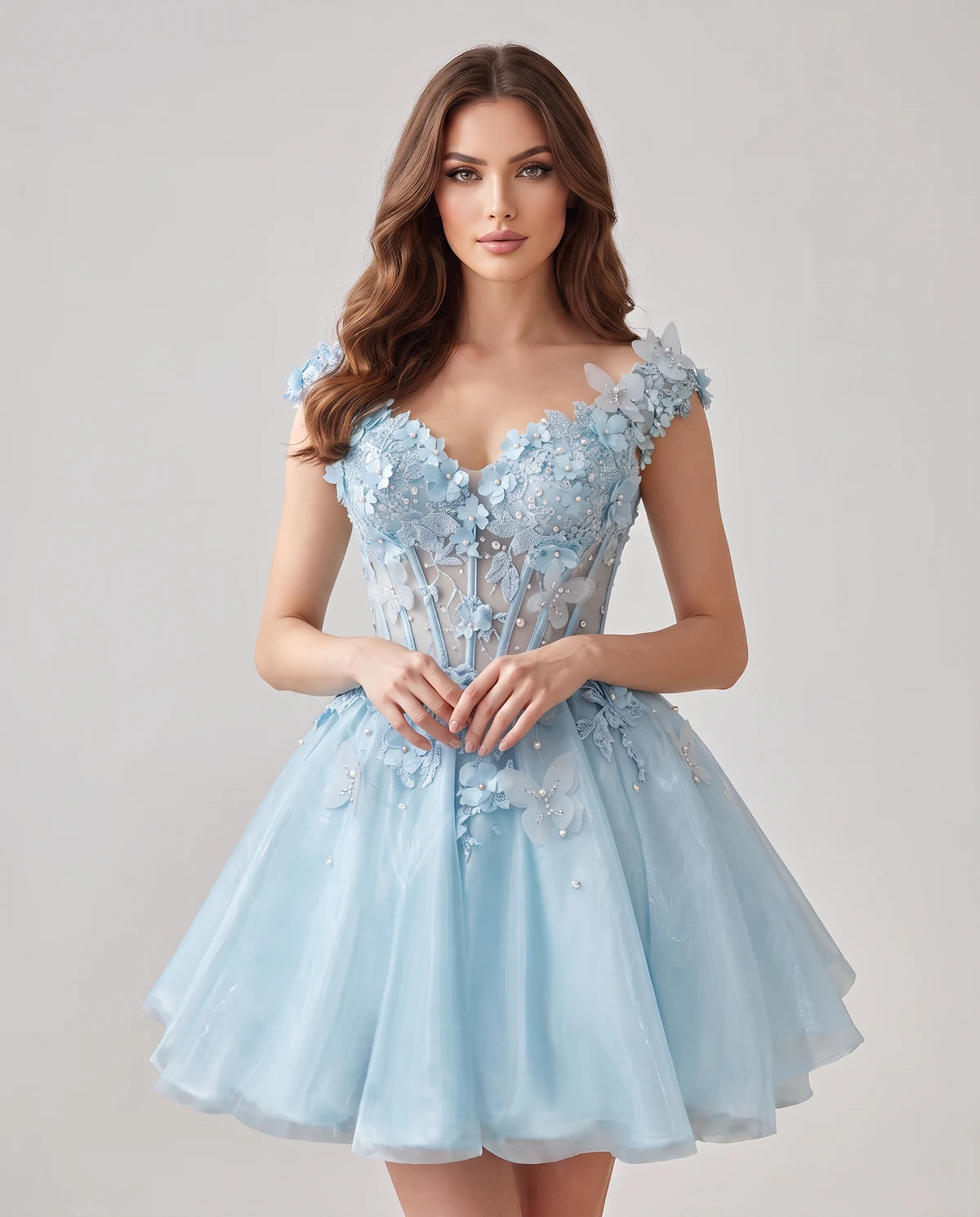 Juniperra Mini Dresses — Blue