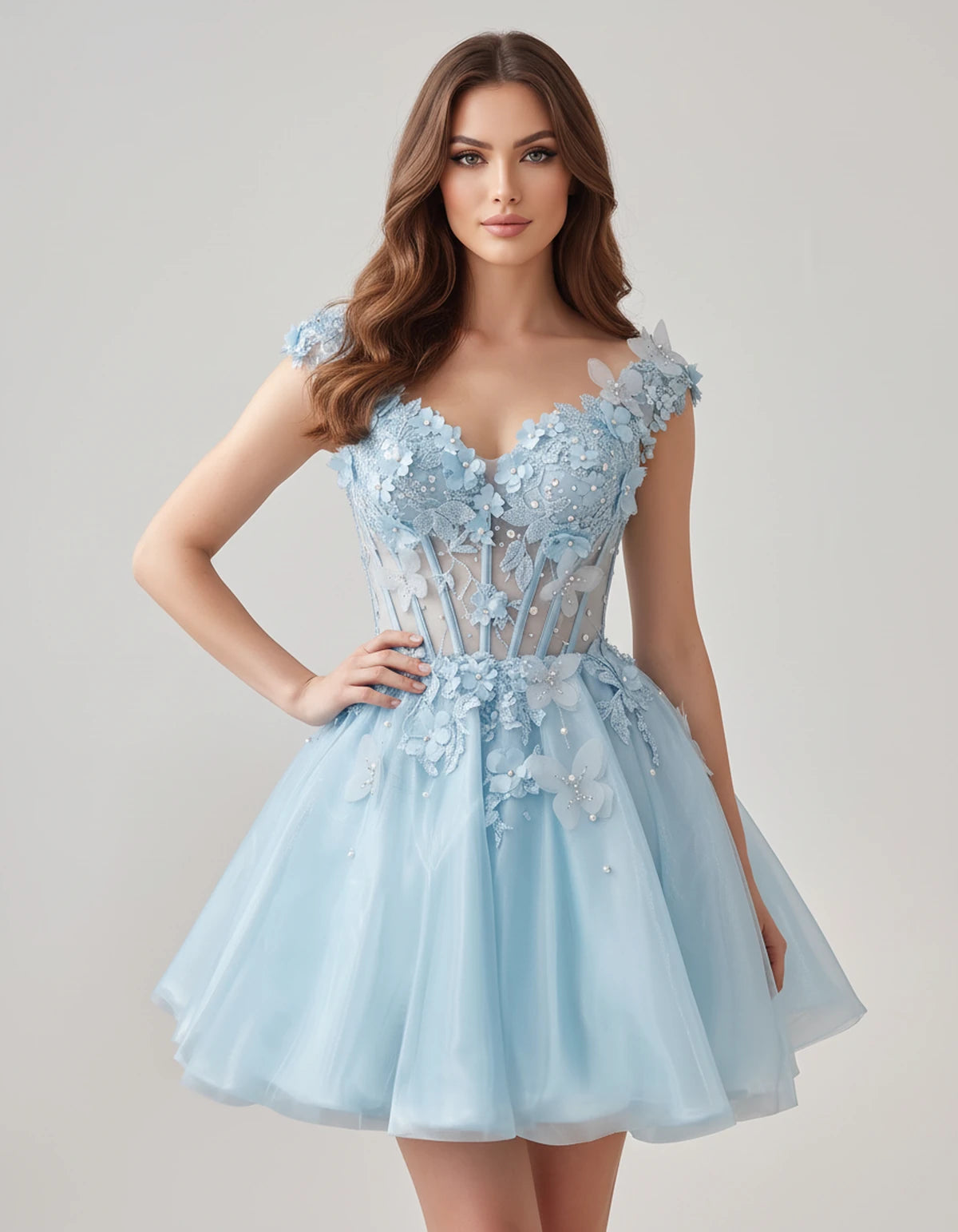Juniperra Mini Dresses — Blue | SKU: RB-9fda70-blue-2,RB-9fda70-blue-4,RB-9fda70-blue-6,RB-9fda70-blue-8,RB-9fda70-blue-10,RB-9fda70-blue-12,RB-9fda70-blue-14,RB-9fda70-blue-16,RB-9fda70-blue-16W,RB-9fda70-blue-18W,RB-9fda70-blue-20W,RB-9fda70-blue-22W