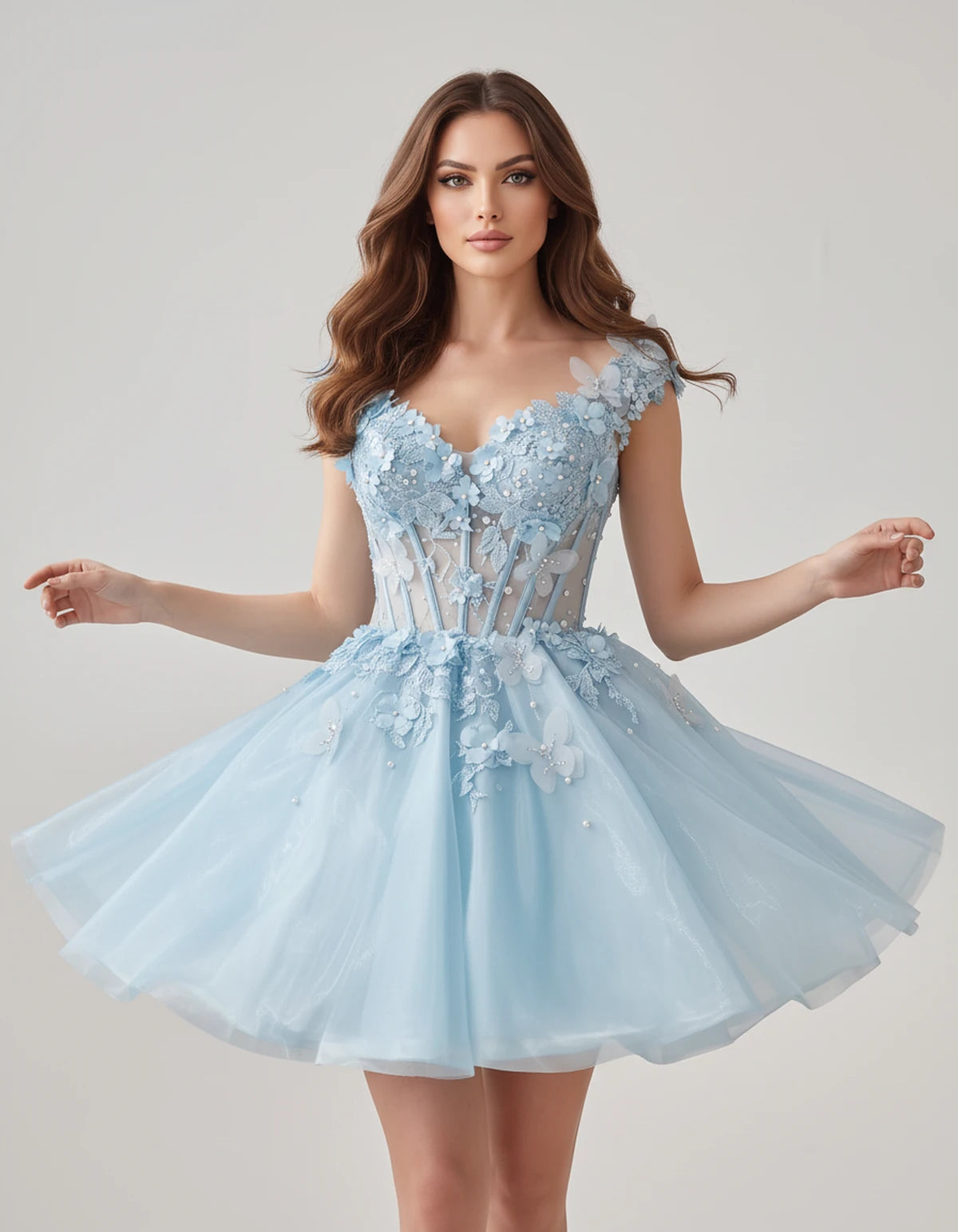 Juniperra Mini Dresses — Blue | SKU: RB-9fda70-blue-2,RB-9fda70-blue-4,RB-9fda70-blue-6,RB-9fda70-blue-8,RB-9fda70-blue-10,RB-9fda70-blue-12,RB-9fda70-blue-14,RB-9fda70-blue-16,RB-9fda70-blue-16W,RB-9fda70-blue-18W,RB-9fda70-blue-20W,RB-9fda70-blue-22W