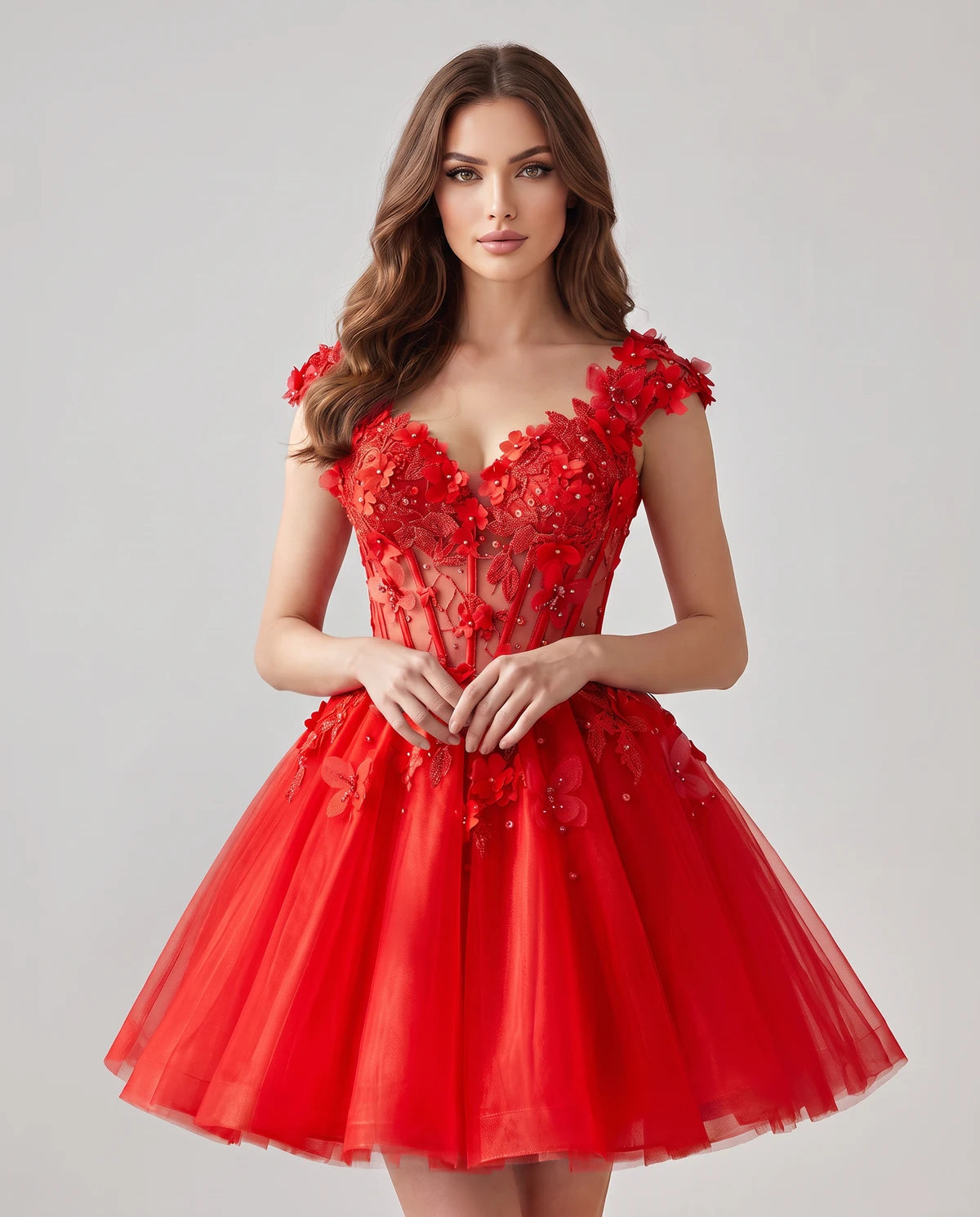 Juniperra Mini Dresses — Red