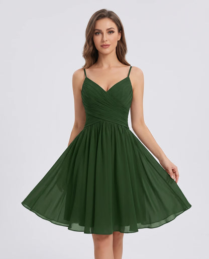 Justine Mini Dresses — Emerald