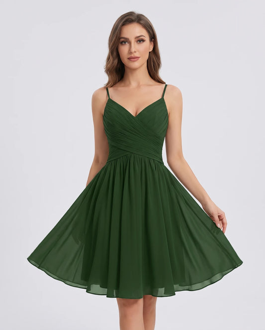 Justine Mini Dresses — Emerald