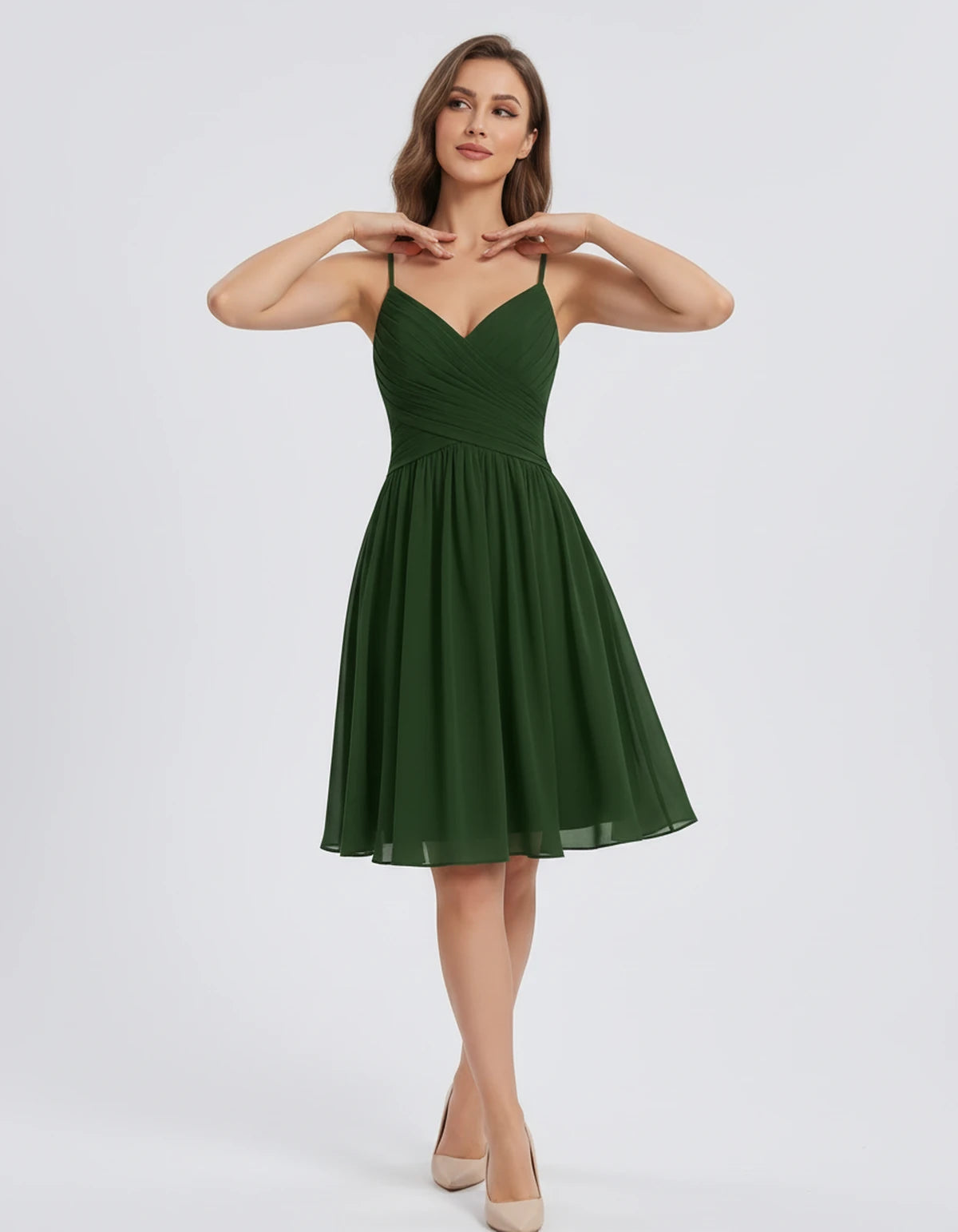 Justine Mini Dresses — Emerald | SKU: RB-d4661d-emerald-2,RB-d4661d-emerald-4,RB-d4661d-emerald-6,RB-d4661d-emerald-8,RB-d4661d-emerald-10,RB-d4661d-emerald-12,RB-d4661d-emerald-14,RB-d4661d-emerald-16,RB-d4661d-emerald-16W,RB-d4661d-emerald-18W,RB-d4661d-emerald-20W,RB-d4661d-emerald-22W