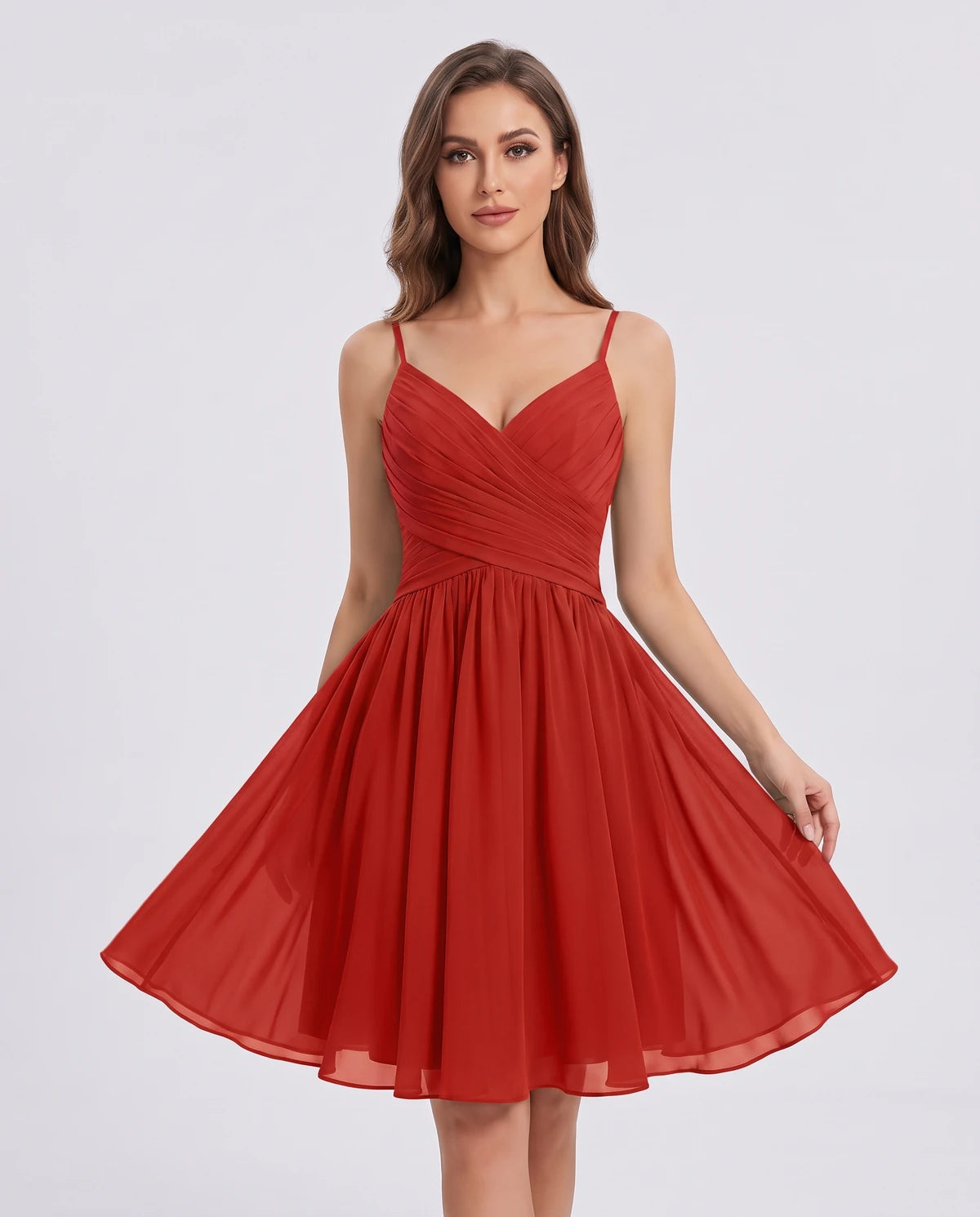 Justine Mini Dresses — Red