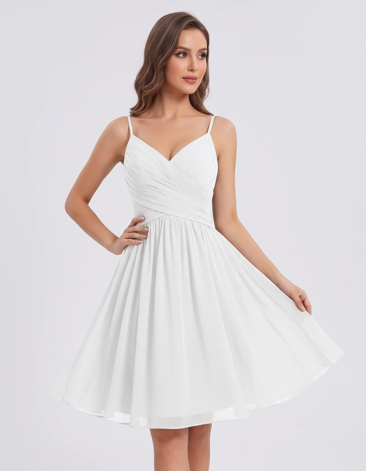 Justine Mini Dresses — White | SKU: RB-d4661d-white-2,RB-d4661d-white-4,RB-d4661d-white-6,RB-d4661d-white-8,RB-d4661d-white-10,RB-d4661d-white-12,RB-d4661d-white-14,RB-d4661d-white-16,RB-d4661d-white-16W,RB-d4661d-white-18W,RB-d4661d-white-20W,RB-d4661d-white-22W