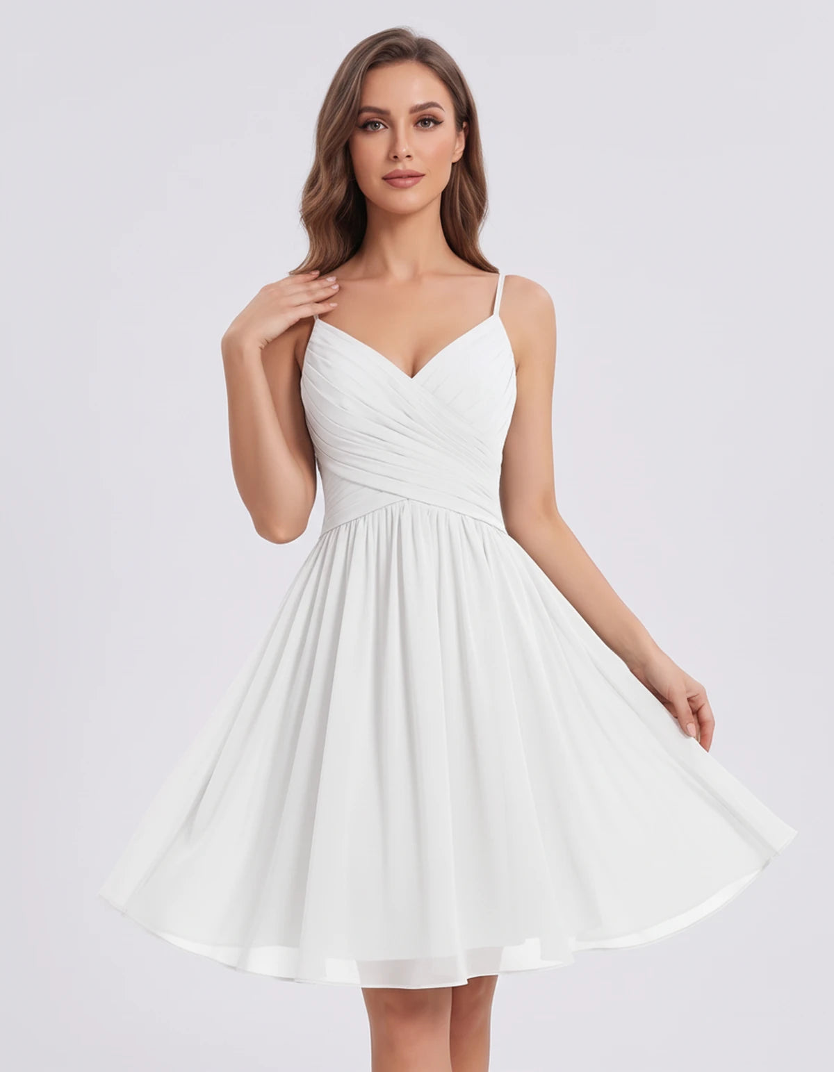 Justine Mini Dresses — White | SKU: RB-d4661d-white-2,RB-d4661d-white-4,RB-d4661d-white-6,RB-d4661d-white-8,RB-d4661d-white-10,RB-d4661d-white-12,RB-d4661d-white-14,RB-d4661d-white-16,RB-d4661d-white-16W,RB-d4661d-white-18W,RB-d4661d-white-20W,RB-d4661d-white-22W