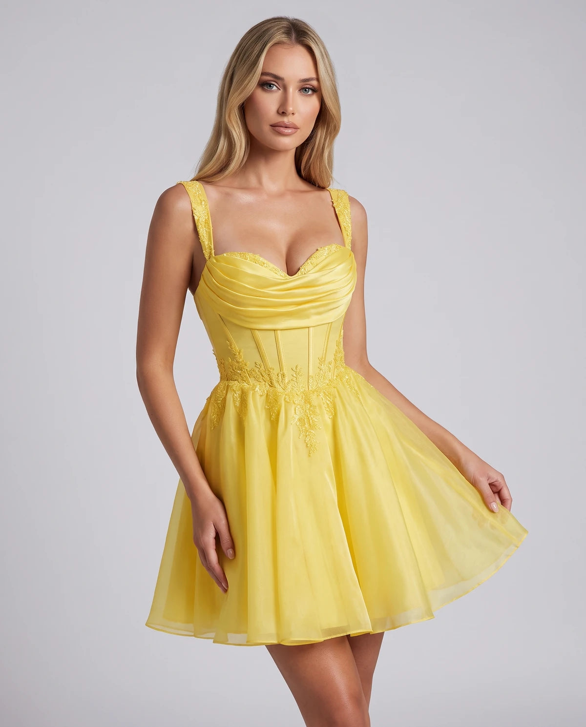 Kalinda Mini Dress — Yellow