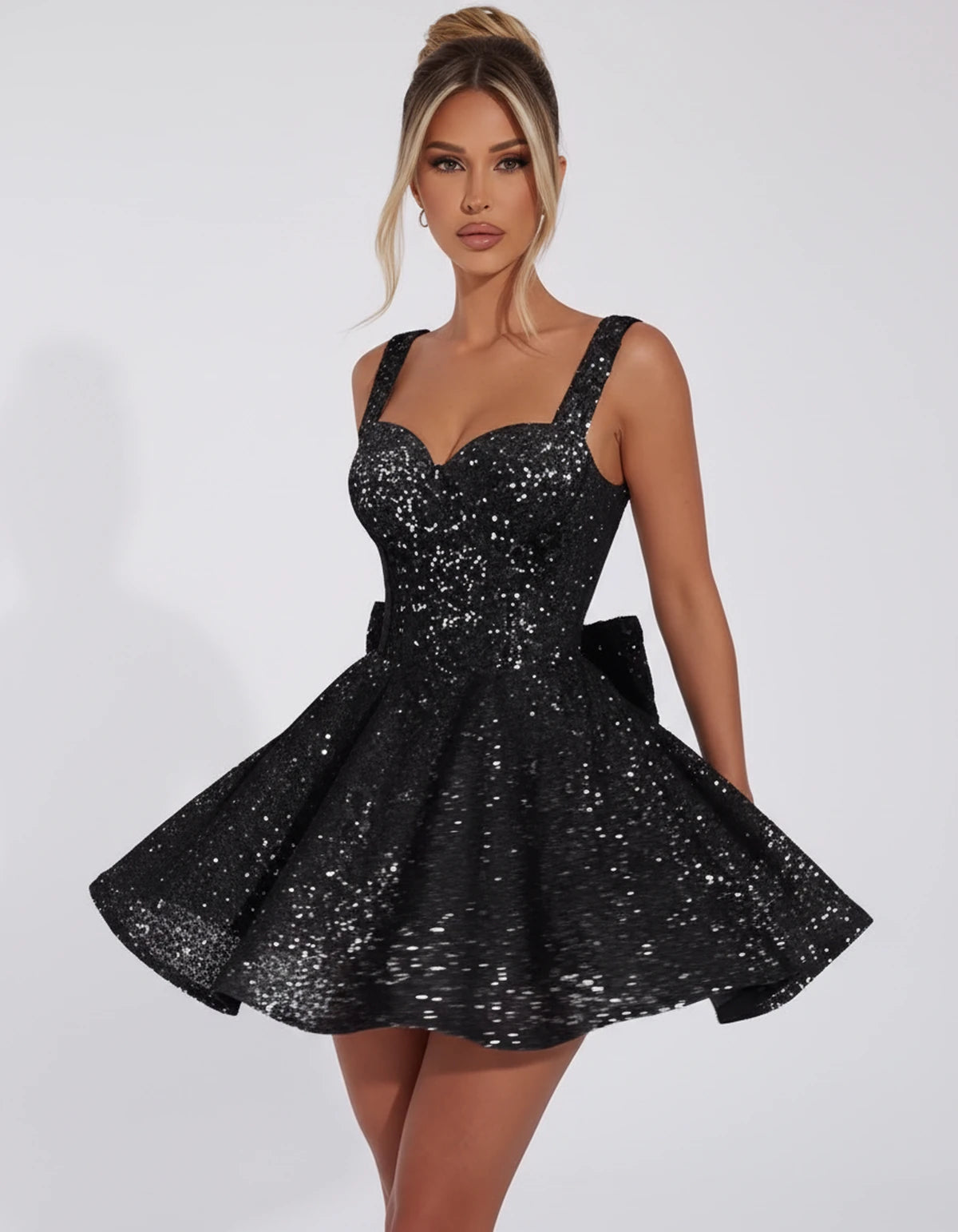 Katerine Mini Dresses — Black | SKU: RB-81b11d-black-2,RB-81b11d-black-4,RB-81b11d-black-6,RB-81b11d-black-8,RB-81b11d-black-10,RB-81b11d-black-12,RB-81b11d-black-14,RB-81b11d-black-16,RB-81b11d-black-16W,RB-81b11d-black-18W,RB-81b11d-black-20W,RB-81b11d-black-22W