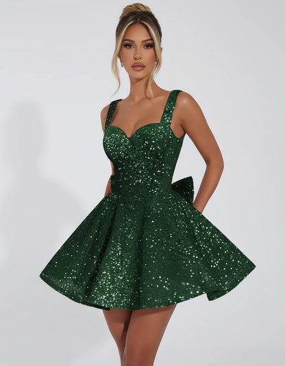 Katerine Mini Dresses — Green | SKU: RB-81b11d-green-2,RB-81b11d-green-4,RB-81b11d-green-6,RB-81b11d-green-8,RB-81b11d-green-10,RB-81b11d-green-12,RB-81b11d-green-14,RB-81b11d-green-16,RB-81b11d-green-16W,RB-81b11d-green-18W,RB-81b11d-green-20W,RB-81b11d-green-22W