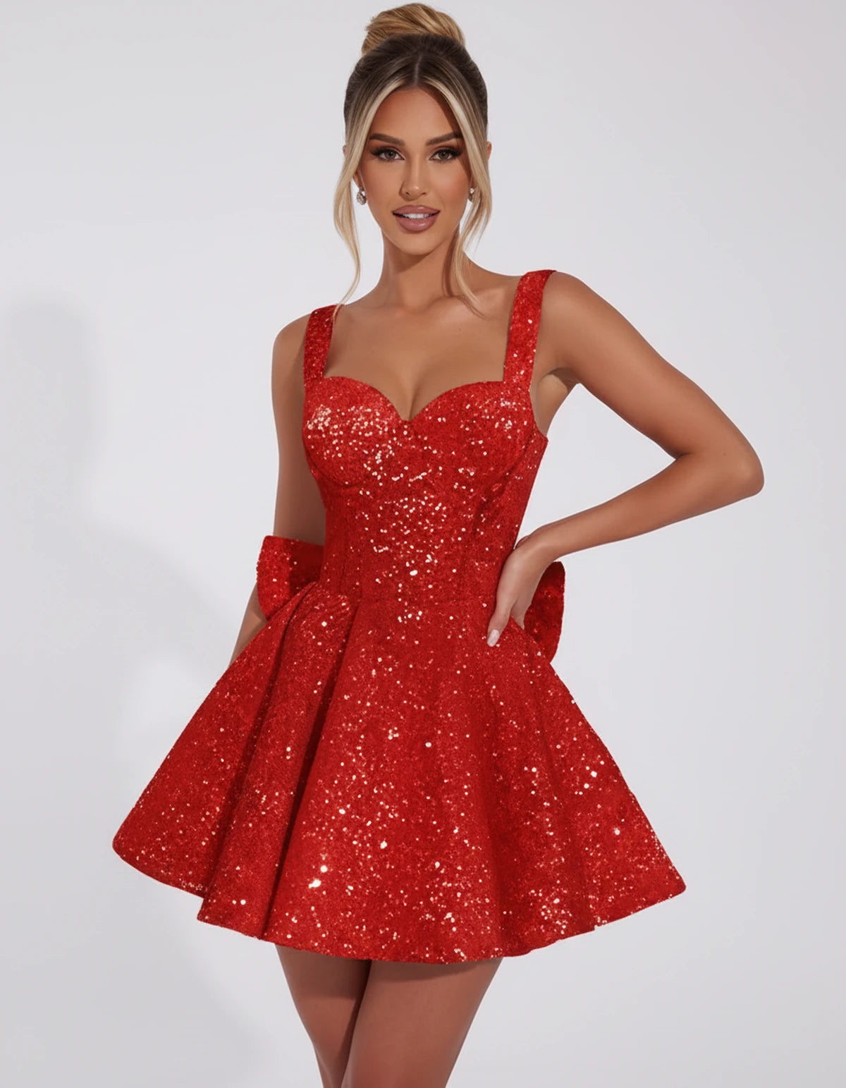 Katerine Mini Dresses — Red | SKU: RB-81b11d-red-2,RB-81b11d-red-4,RB-81b11d-red-6,RB-81b11d-red-8,RB-81b11d-red-10,RB-81b11d-red-12,RB-81b11d-red-14,RB-81b11d-red-16,RB-81b11d-red-16W,RB-81b11d-red-18W,RB-81b11d-red-20W,RB-81b11d-red-22W